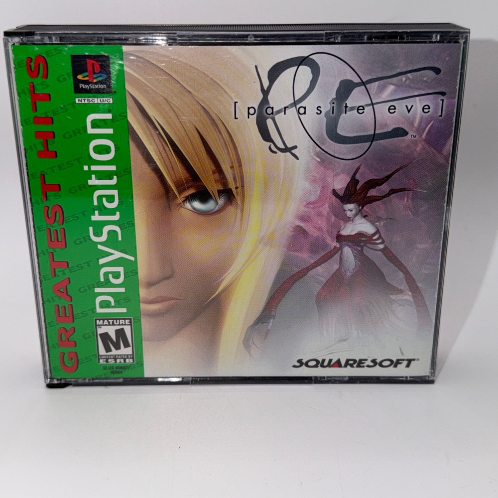 Squaresoft Sony PS1 Parasite Eve Greatest Hits RPG Retro Horror Game COMPLETE